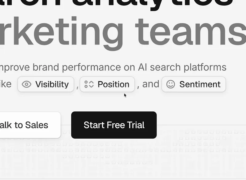 Peec AI — Visibility, position, sentiment